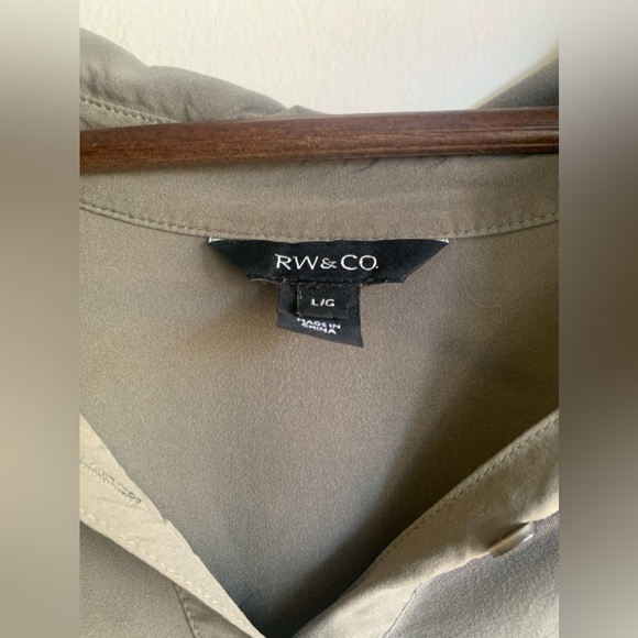 RW&CO Green Tunic Top Size L - Picture 2 of 6